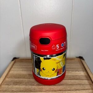 Thermos Pokémon 10oz FUNtainer Food Jar with Spoon Red 5 hours hot Cold New!